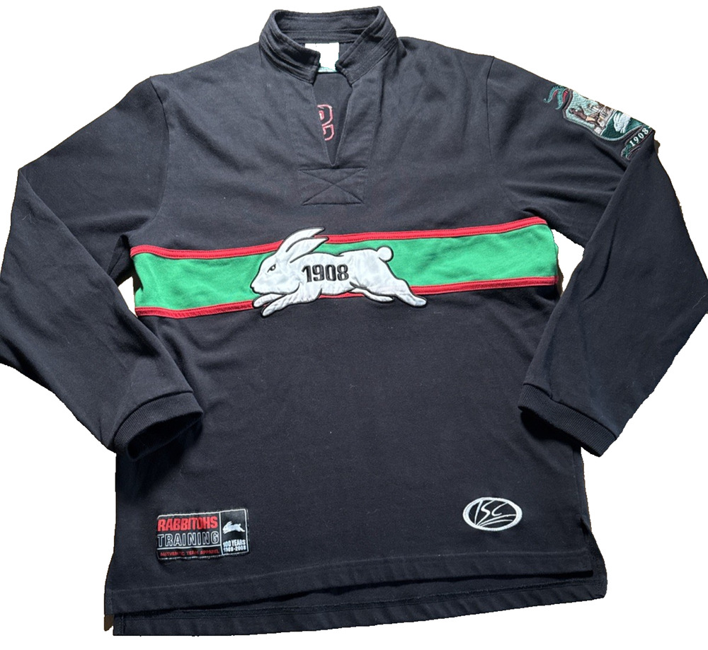 SOUTH SYDNEY RABBITOHS Training Rugby Pullover ISC 1908-2008 Centennial Mens M